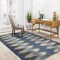 Homeroots 5 x 7 ft. Blue & Cream Ikat Pattern Area Rug 395479 - alternate 6